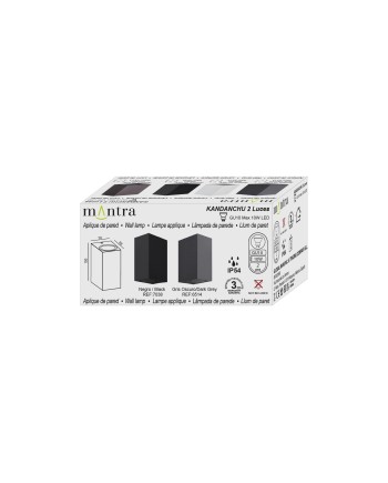 KANDANCHU * APLIQUE EXTERIOR CUAD. 2L*GU10 CORTEN